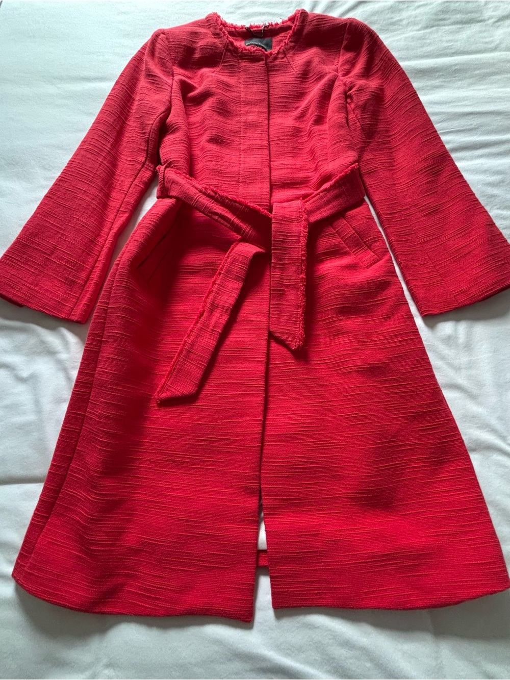 NWOT! RARE! Banana Republic Textured Coat With Adjustable Tie Belt